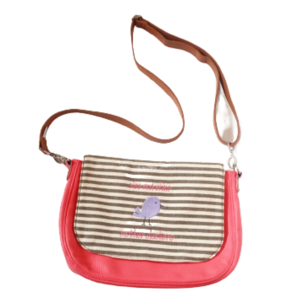 NEW Thirty-one Classic Coral Pebble Shoulder Bag with Rise and Shine